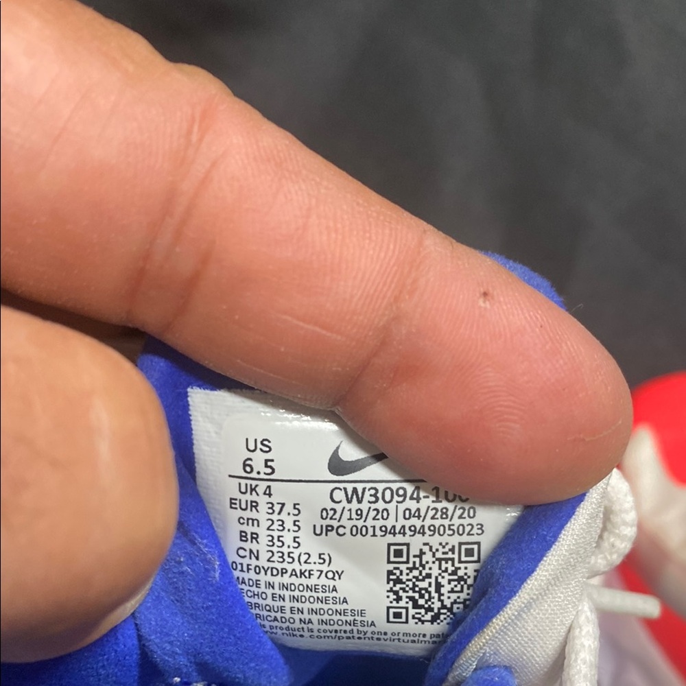 Nike Air Max 270 React Red Blue Sneakers - Picture 6 of 6